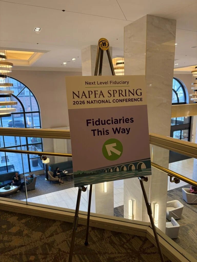 Next Level Fiduciary / NAPFA SPRING 2026 の案内サイン